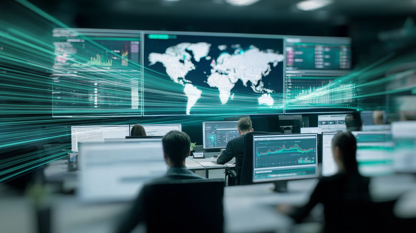 Digital forensics and incident response team analyzing cyber threats through real-time monitoring and AI-powered security operations
