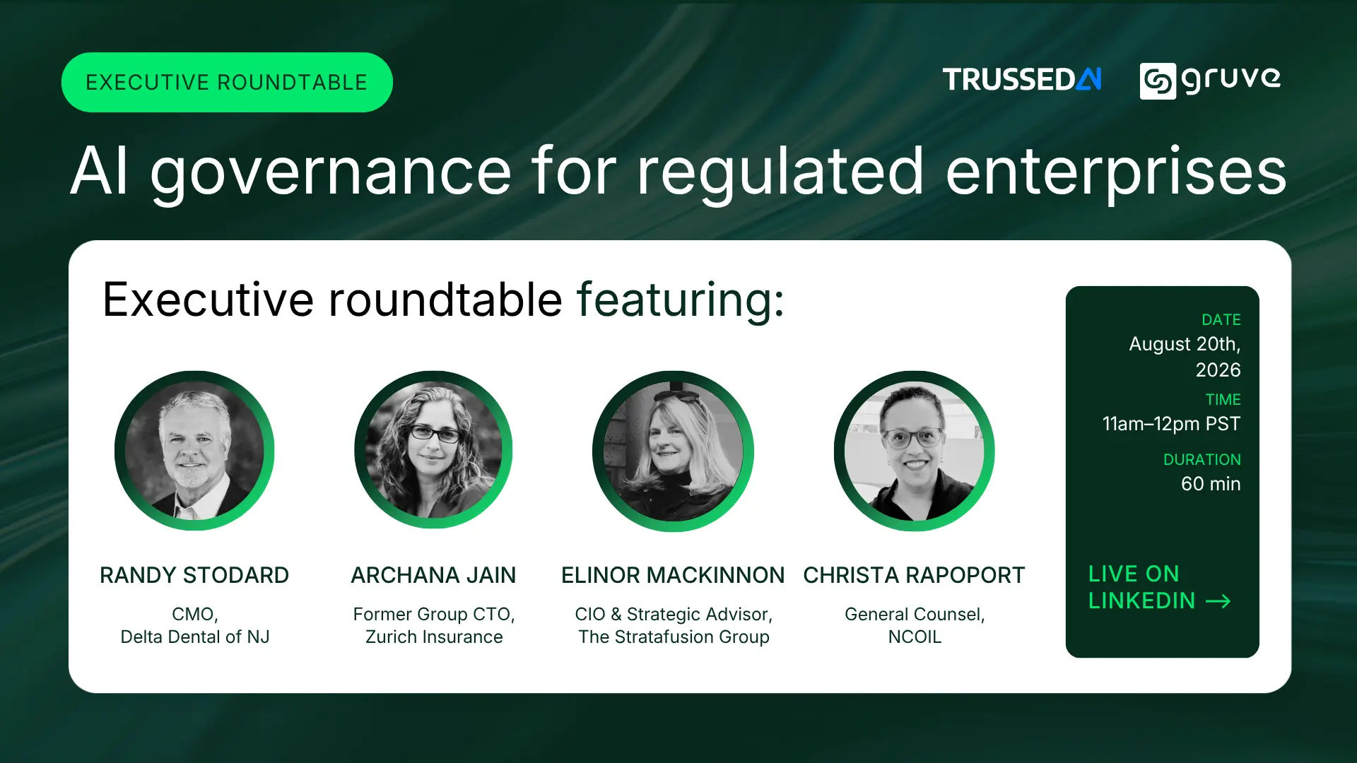 Gruve X TrussedAI CIO Roundtable – AI Governance For Regulated Enterprises